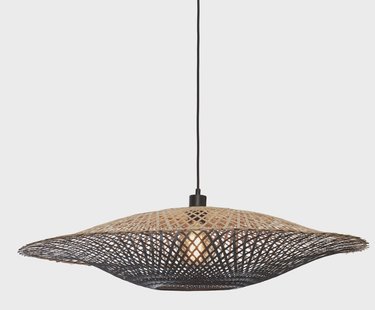 GOOD&MOJO Hanglamp 'Kalimantan' Bamboe, 87cm, kleur Zwart/Naturel