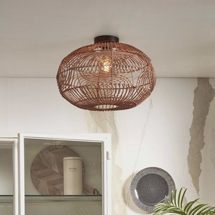 GOOD&MOJO Plafondlamp 'Madeira' Rotan, 48cm, kleur Naturel
