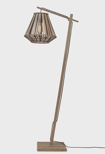 GOOD&MOJO Vloerlamp 'Merapi' Bamboe, 150cm, kleur Naturel/Zwart
