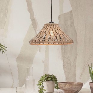 GOOD&MOJO Hanglamp 'Tahiti' Bamboe, 45cm, kleur Naturel/Zwart
