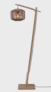 GOOD&MOJO Vloerlamp 'Tanami' Bamboe en rotan, 150cm, kleur Naturel