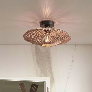 GOOD&MOJO Plafondlamp 'Zanzibar' Rotan, 40cm, kleur Naturel