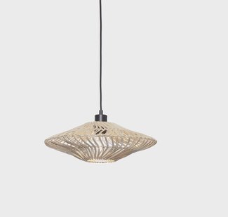 GOOD&MOJO Hanglamp 'Zanzibar' Rotan, 40cm, kleur Wit