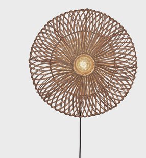 GOOD&MOJO Wandlamp 'Zanzibar' Rotan, 55cm, kleur Naturel