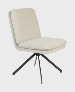 Zuiver Draaibare Eetkamerstoel 'Tyler' Bouclé, kleur Beige