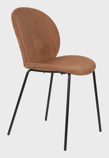 Zuiver Eetkamerstoel 'Bonnet' Ribstof, kleur Terracotta