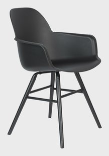 Zuiver Eetkamerstoel 'Albert Kuip' Met armleuning, PP, kleur Zwart