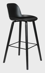 Zuiver Barkruk 'Albert Kuip' PP, kleur Zwart (zithoogte 75cm)