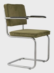 Zuiver Eetkamerstoel 'Ridge' Met armleuning, Ribstof