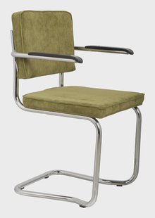 Zuiver Eetkamerstoel 'Ridge' Met armleuning, Kink, Ribstof