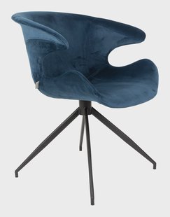 Zuiver Eetkamerstoel 'Mia' Velvet, kleur Blauw