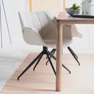 Zuiver Draaibare Eetkamerstoel 'Doulton' Bouclé