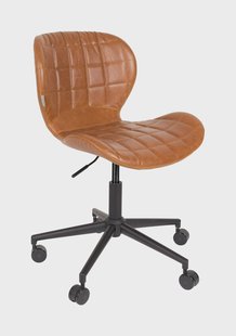 Zuiver Bureaustoel 'OMG' PU leer, kleur Bruin