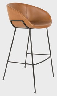 Zuiver Barkruk 'Feston' PU leer (zithoogte 76cm)