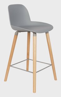 Zuiver Barstoel 'Albert Kuip' PP, kleur Lichtgrijs (zithoogte 65cm)