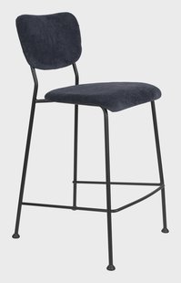 Zuiver Barstoel 'Benson' Ribstof (zithoogte 65cm)