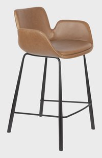 Zuiver Barstoel 'Brit' PU leder (zithoogte 68cm)