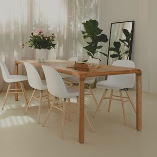 Zuiver Eettafel 'Storm' Essenhout, 220 x 90cm, kleur Naturel