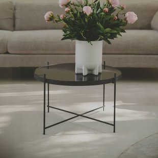 Zuiver Ronde Salontafel 'Cupid' Glas, kleur Zwart