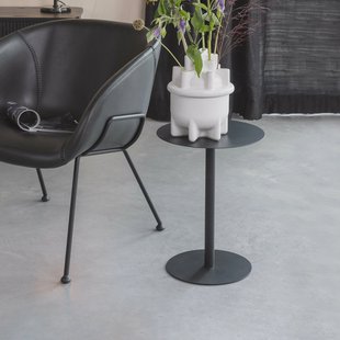 Zuiver Ronde Bijzettafel 'Snow' Staal, 35cm, kleur Zwart