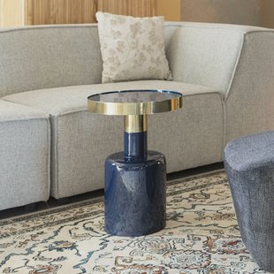 Zuiver Ronde Bijzettafel 'Glam' 36cm, kleur Blauw