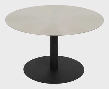 Zuiver Ronde Salontafel 'Snow' Staal, 60cm, kleur Zilver