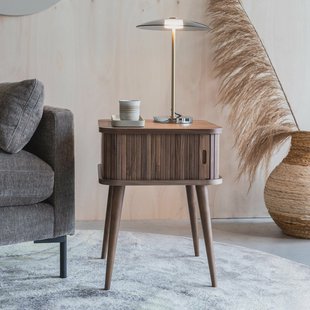 Zuiver Bijzettafel/Nachtkastje 'Barbier' Walnoothout, kleur Bruin