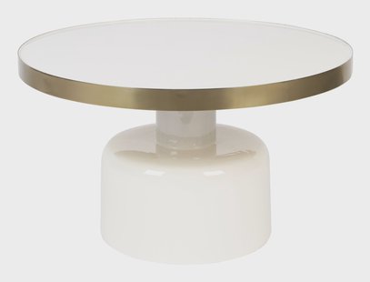 Zuiver Ronde Salontafel 'Glam' 60cm, kleur Wit