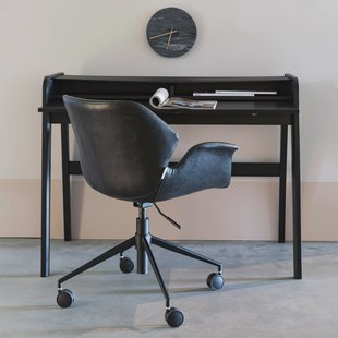 Zuiver Bureau 'Barbier' Eikenhout, kleur Zwart