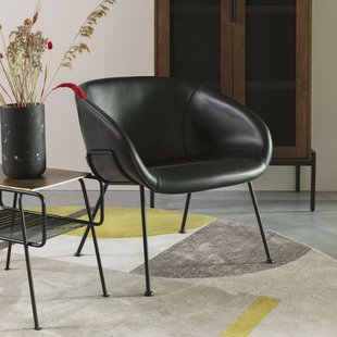 Zuiver Fauteuil 'Feston' PU leer, kleur Zwart