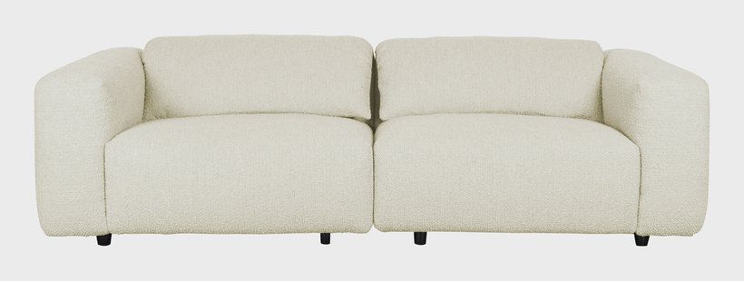 Zuiver 3-zits Bank 'Wings' Bouclé, kleur Naturel