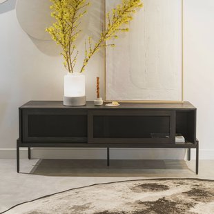 Zuiver TV-meubel 'Hardy' Eikenhout, 160cm, kleur Zwart