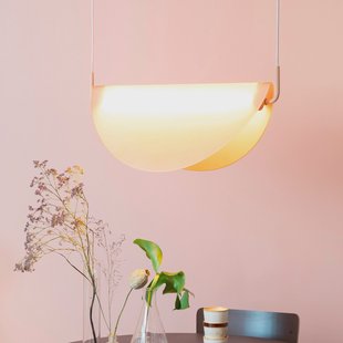 Zuiver Hanglamp 'Rani' Glas, kleur Roze