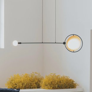 Zuiver Hanglamp 'Sirius' 133cm breed, kleur Zwart/Goud