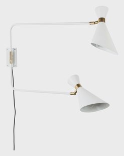 Zuiver Wandlamp 'Double' 2-lamps, kleur Wit