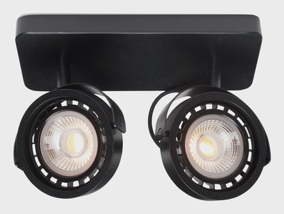 Zuiver Plafondlamp 'Dice' 2-lamps, kleur Zwart