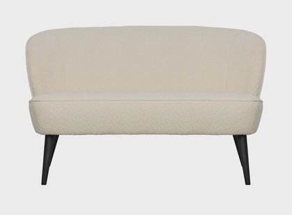 WOOOD Bankje 'Sara' Bouclé, kleur Crème