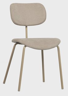 WOOOD Eetkamerstoel 'Link' Chenille, kleur Zand