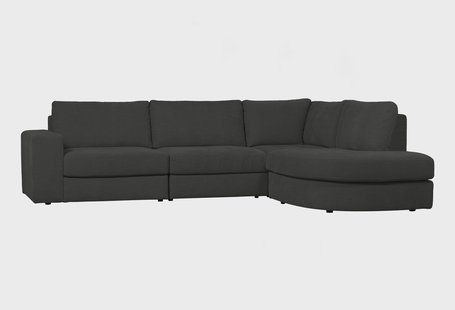 vtwonen Hoekbank 'Family' Rechts, Woven, kleur Antraciet