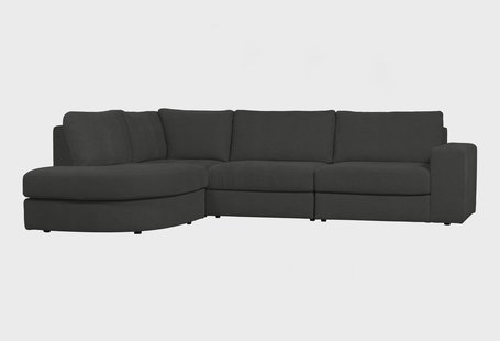 vtwonen Hoekbank 'Family' Links, Woven, kleur Antraciet