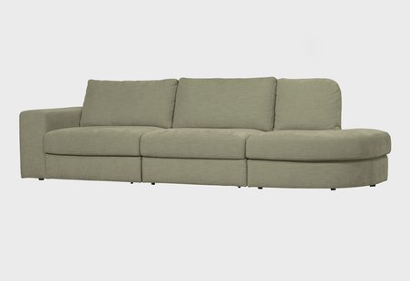 vtwonen 2,5-zits Bank 'Family' Ronding Rechts, Woven, kleur Groen