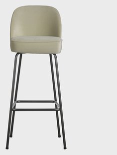 WOOOD Barstoel 'Vogue' Velvet, kleur Pistache (zithoogte 79cm)