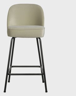 WOOOD Barstoel 'Vogue' Velvet, kleur Pistache (zithoogte 64cm)