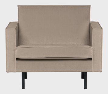 WOOOD Fauteuil 'Rodeo' Velvet, kleur Khaki