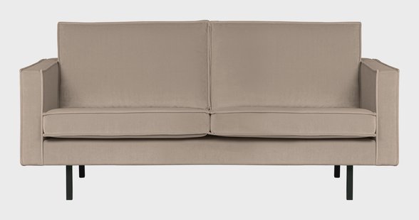 WOOOD 2,5-zits Bank 'Rodeo' Velvet, kleur Khaki