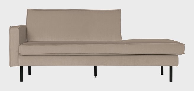 WOOOD Daybed 'Rodeo' Links, Velvet, kleur Khaki