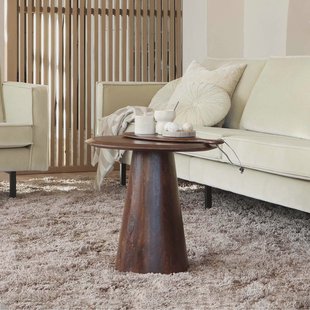 WOOOD Organische Bijzettafel 'Posture' Mangohout, 60 x 50cm, kleur Walnoot