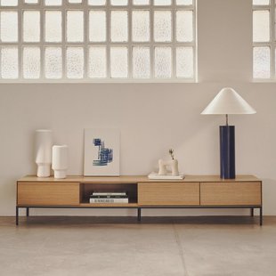 Kave Home TV-meubel 'Vedrana' Laag, Eiken, 195cm