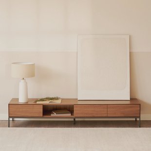 Kave Home TV-meubel 'Vedrana' Laag, Walnoot, 195cm