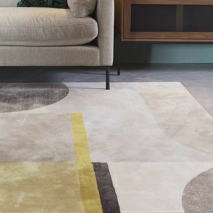 Zuiver Vloerkleed 'Hilton' 200 x 290cm, kleur Grijs/Geel